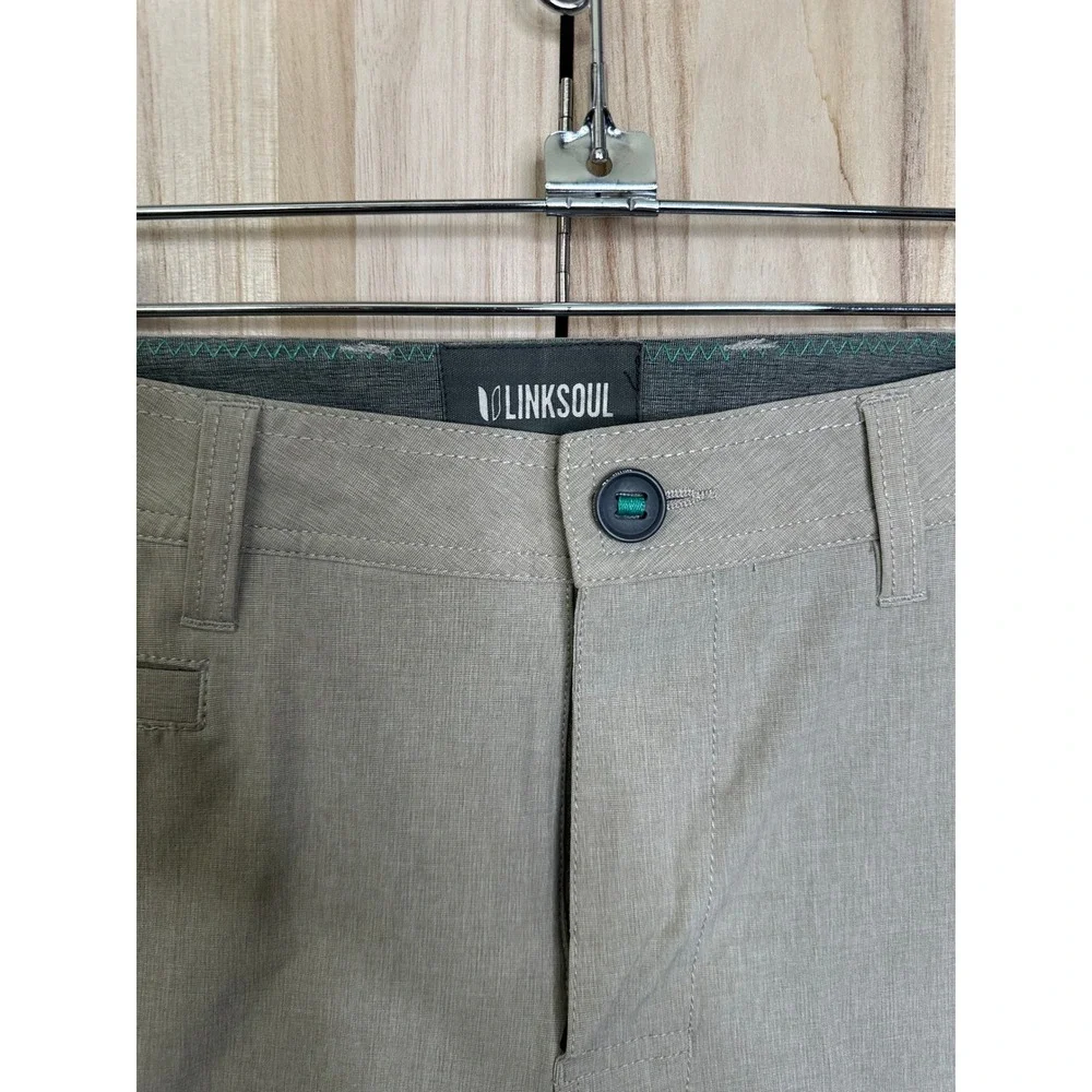 LINKSoul Mens Size‎ 33 Hybrid Gray Golf Casual Shorts Flat Front